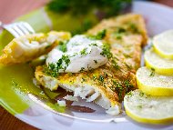 Рецепта Запържени филета бяла риба с млечен сос с копър и лимон на тиган
